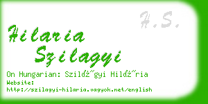 hilaria szilagyi business card